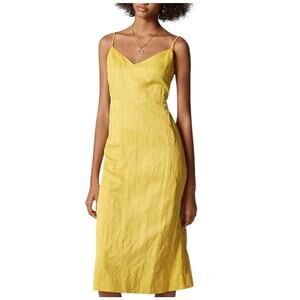 J. Crew Natasha dress in memory poplin Yellow NWT size 4